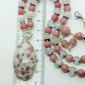 2434 Rubellite Rodonit Aytaşı el yapımı kolye - 4