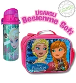 Frozen Lisanslı Beslenme Seti – Çelik Matara ve Beslenme Çantası | Elsa & Anna Desenli - 1