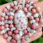 2434 Rubellite Rodonit Aytaşı el yapımı kolye - 7