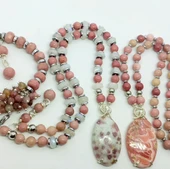 2434 Rubellite Rodonit Aytaşı el yapımı kolye - 8