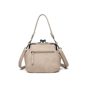 Yıkama Deri Burslu Kadın Omuz Çantası 21-K Barcelona 1848-7 - 2