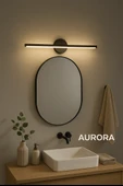 VOLTMARKET Siyah Banyo Duvar Ayna Tablo Koridor Cafe Hotel Aydınlatması Led Flüt Aplik Günışığı - 4