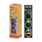 GD-3127 Dijital LED Göstergeli Mikrofonlu RGB TWS Üçlü 12 inç Stereo Bass Kablosuz Karaoke Hoparlör - 4