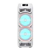 GD-2828 Dijital LED Göstergeli Mikrofonlu RGB TWS Çift 8 inç Stereo Bass Kablosuz Karaoke Hoparlör - 3