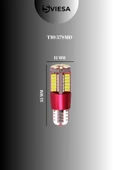T10 5w Beyaz 57 Ledli Araba Oto Işık Iç Lamba,park,plaka Led Ampul Araç Aydınlatma 2 Adet - 2