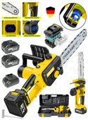 Karbon Motor Şarjlı Akülü 21 Vf 3000 Mah Dijital Şarj Göstergeli  Dal Kesme Budama Testere Makinesi - 2