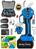 Alman 21V 3 Ah Kömürsüz Motor Akülü Bağ Makasi Dal Budama Kesme Makasi Makinesi Çantali - 2