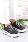 Fort 07319 Flet Taş Aksesuar Bağcıklı Kalın Taban Sneaker Kadın Ayakkabı thumbnail 11