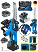 Alman Karbon Motor Şarjlı 21 Vf 3000 Mah Dijital Şarj Göstergeli Akülü Dal Kesme Budama Testere Makinesi - 1