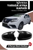 Renault Symbol 2013+ Uyumlu Batman Yarasa Ayna Kapağı Piano Black - 1