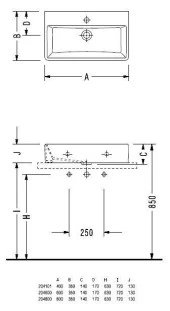 Serel Tezgah Üstü Dikdörtgen Lavabo 35x40 Cm 2041TXS110H - 2