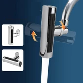 Akıllı Musluk Armatür 360 Dönen 4 Fonksiyonlu Lüks Mutfak Lavabo Musluk Ucu Krom Plastik thumbnail 4