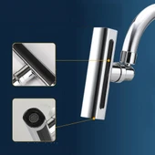 Akıllı Musluk Armatür 360 Dönen 4 Fonksiyonlu Lüks Mutfak Lavabo Musluk Ucu Krom Plastik thumbnail 5