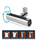 Akıllı Musluk Armatür 360 Dönen 4 Fonksiyonlu Lüks Mutfak Lavabo Musluk Ucu Krom Plastik thumbnail 3