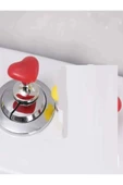 2 Adet Takma Tırnaklı Kadınlar Için Klozet Basma Buton Düğmesi Kalp Klozet Kapağı Sifon Kulpu thumbnail 4