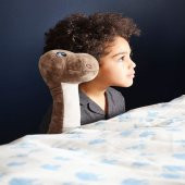 Yumuşak, Peluş Oyuncak 55 cm Gri Dinazor Oyuncak - 4