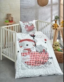 Komfort Home Baskılı %100 Pamuklu Silikon Elyaf Bebek Yorganı+Yastık - 1