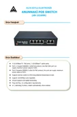 4 Port PoE + 2 Uplink 10/100 Switch (AN-1024MN) 60W AI Watchdog IP Kamera NVR Unmanaged PoE Switch - 3
