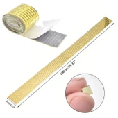 BUFFER®1 Metre Uzunluğunda Gold Renk Aynalı Mozaik Taşlı Dekor Bandı 4 cm x 1 mt - 5