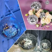 BUFFER®1 Metre Uzunluğunda Gümüş Renk Aynalı Mozaik Taşlı Dekor Bandı 4 cm x 1 mt - 3