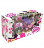 YM TOYS Modern Bebekli At Arabası-Oyuncak At Arabası Ve Bebek - 1