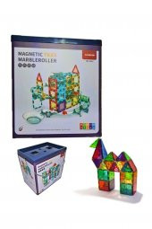 YM TOYS  Mıknatıslı Şeffaf Manyetik Blok Rengarenk 72 Parça Ithal Eğitici 3d Manyetik Lego - 1