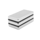 10 adet 40x20x5mm Neodyum Magnet Güçlü N35 Mıknatıs Köşeli Nikel Kaplama - 6