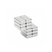 20 Adet 20x10x5 mm Neodyum Magnet N35 Güçlü Mıknatıs Köşeli ve Dayanıklı Nikel Kaplama - 1
