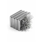 10 adet 40x20x5mm Neodyum Magnet Güçlü N35 Mıknatıs Köşeli Nikel Kaplama - 2