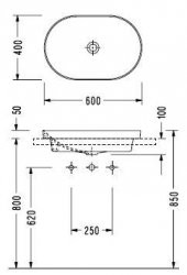 Serel Sapphire Tezgah Üstü Gömme Lavabo 40x60 SP33DXS110H - 2