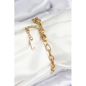 316L Çelik Tifany Ağaç Model Gold Renk Kadın Bileklik Vice-5353 - 2