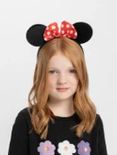 Kırmızı Fiyonklu Minnie Mouse Taç Fare Tacı Kafa Bandı - 1