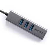 Dark DK-AC-USB332GL Gigabit Ethernet ve 3xUSB 3.0 Hub Çoklayıcı Adaptör - 1