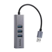 Dark DK-AC-USB332GL Gigabit Ethernet ve 3xUSB 3.0 Hub Çoklayıcı Adaptör - 3