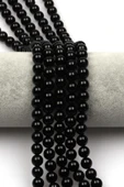 Siyah Akik Doğaltaş Dizi 8 mm Küre Kesim thumbnail 1