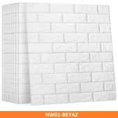 Renkli Duvarlar Kendinden Yapışkanlı 70x77Cm 10 Adet Taş Duvar Kağıdı Paneli - 2