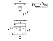 Creavit Su 45x60 cm Etajerli Mobilya Dolap Uyumlu Lavabo SU060 - 2