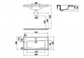 Creavit Sera 45x85 cm Etajerli Mobilya Dolap Uyumlu Lavabo TF185 - 2