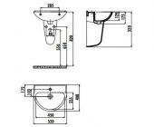 Creavit 40x50 cm Oval Duvara Monte Lavabo TP155 - 2