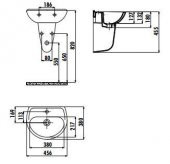 Creavit 36x45 cm Oval Duvara Monte Lavabo TP146 thumbnail 2