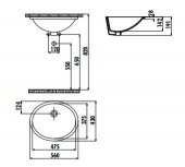 Creavit 37x47 Tezgah Altı Lavabo TP214 - 2