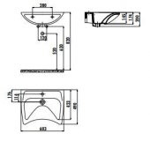 Creavit 50x60 cm Bedensel Engelli Duvara Monte Lavabo BD060 - 2