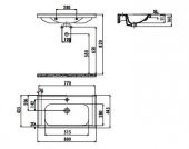 Creavit Eksen 45x80 cm Etajerli Mobilya Dolap Uyumlu Lavabo EK080 - 2