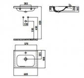 Creavit İdeal 45x60 cm Etajerli Mobilya Dolap Uyumlu Lavabo ID060 - 2