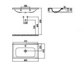 Creavit İdeal 45x80 cm Etajerli Mobilya Dolap Uyumlu Lavabo ID080 - 2
