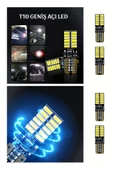 Oto 24LED Ampul 2'li Set, T10 Model 12V Beyaz-Mavi-Turuncu Işık, Fren, Park, Sinyal ve Geri Vites Lambası thumbnail 1