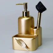 Selim Dekor Leaf Sıvılı Süngerlik  Altın thumbnail 1