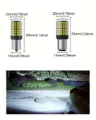Oto 144LED Ampul 2'li Set, 93M 12V Tek Duy Beyaz Işık, Fren, Park, Sinyal Ampulleri thumbnail 10