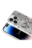 zore iPhone 14 Pro Max Kılıf Kamera Korumalı Figürlü Zore Ponti Silikon Kapak - Lila - 4