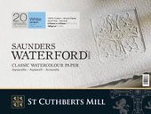 St. Cuthberts Mill Saunders Waterford Sulu Boya Defteri Blok Soğuk Baskı - Orta Doku 300 gr. 31x41 cm. 20 Yaprak - 1